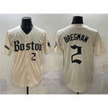 Boston Red Sox #2 Alex Bregman Cream Fedasgoge Gothic Vapor Limited Stitched Jersey