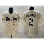 Boston Red Sox #2 Alex Bregman Cream Fedasgoge Gothic Vapor Limited Stitched Jersey