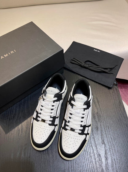 Amiri Leather Low-Top Fashion Sneakers - Casual Sports Shoes