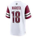 W.Commanders #18 Marcus Mariota White Fedasgoge Game Jersey