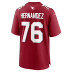 A.Cardinals #76 Will Hernandez Cardinal Fedasgoge Team Game Jersey