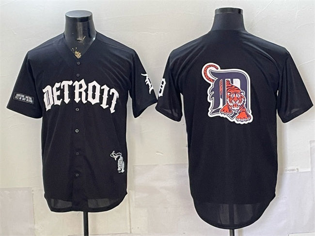 Detroit Tigers Team Big Logo 2026 Black Fedasgoge 'Motor Gothic Edition' Vapor Premier Limited Stitched Jersey
