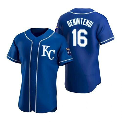 Kansas City Royals #16 Andrew Benintendi Blue Fedasgoge Flex Base Stitched Jersey 2