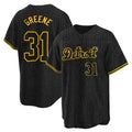 Detroit Tigers #31 Riley Greene Player Black Fedasgoge Snake Skin City Home Game Stitched Jerseys