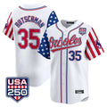 Baltimore Orioles #35 Adley Rutschman Player White Fedasgoge USA 250 Independence Day Vapor Premier Home Game Stitched Jerseys