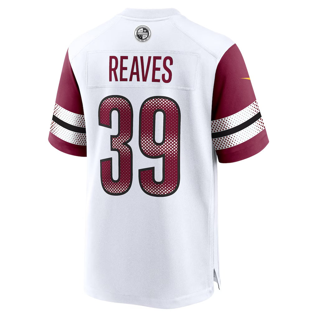 W.Commanders #39 Jeremy Reaves White Fedasgoge Game Jersey