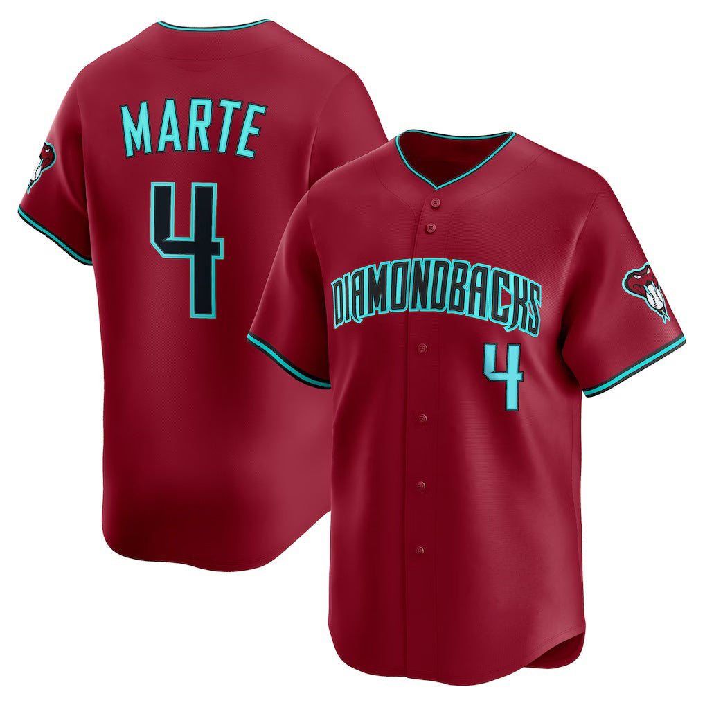 Arizona Diamondbacks #4 Ketel Marte Red Fedasgoge Alternate 2 Limited Player Jersey