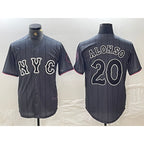New York Mets #20 Pete Alonso Grey Fedasgoge 2024 City Connect Cool Base Stitched Jersey