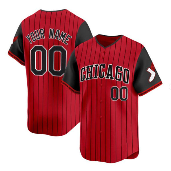 Custom Chicago White Sox Active Player Red Black Fedasgoge 2025 City Connect Limited Stitched Jersey
