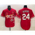 St. Louis Cardinals #24 Whitey Herzog Red Fedasgoge 2024 City Connect Limited Stitched Jersey