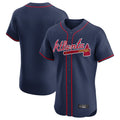 Atlanta Braves Navy Fedasgoge Limited Elite Home Game Blank Player Stitched Jerseys