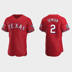 Texas Rangers #2 Marcus Semien Red Fedasgoge Flex Base Stitched Jersey