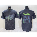 Tampa Bay Rays #21 Jonny DeLuca Charcoal Fedasgoge 2024 City Connect Limited Stitched Jersey 2