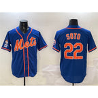 New York Mets #22 Juan Soto Royal Fedasgoge 2025 Spring Training Alternate Limited Stitched Jersey