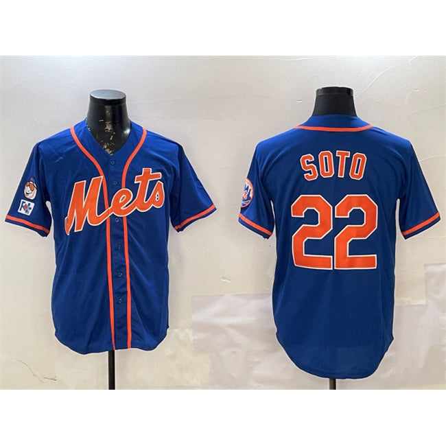 New York Mets #22 Juan Soto Royal Fedasgoge 2025 Spring Training Alternate Limited Stitched Jersey