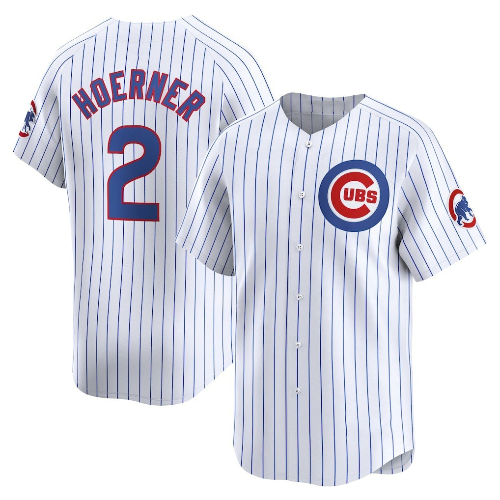 Chicago Cubs #2 Nico Hoerner White Fedasgoge Home Limited Player Jersey