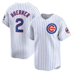 Chicago Cubs #2 Nico Hoerner White Fedasgoge Home Limited Player Jersey
