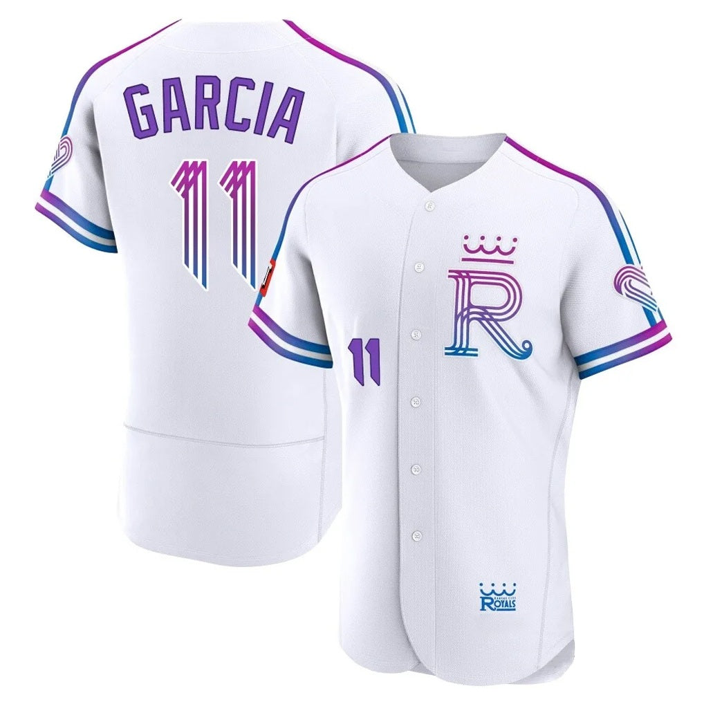Kansas City Royals #11 Maikel Garcia Player White Fedasgoge 2026 City Connect Limited Elite Home Stitched Jerseys