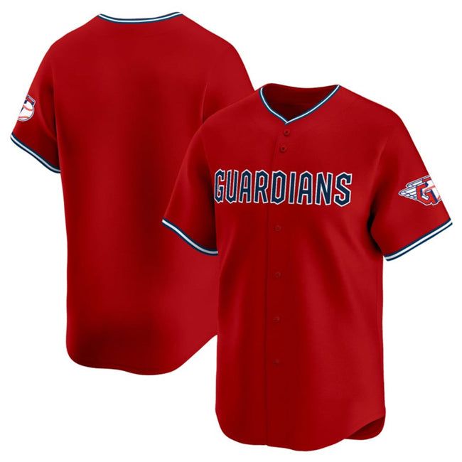 Cleveland Guardians Blank Red Fedasgoge Alternate Limited Stitched Jersey