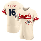 Los Angeles Angels #16 Yusei Kikuchi Player Cream Fedasgoge City Connect Limited ELite Home Stitched Jerseys