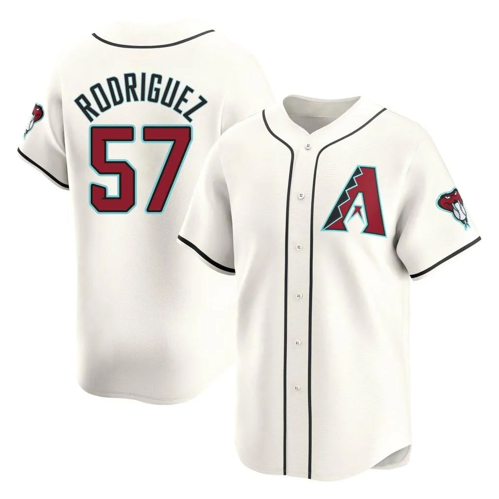 Arizona Diamondbacks #57 Eduardo Rodriguez Player Cream Fedasgoge Limited Home Game Stitched Jerseys