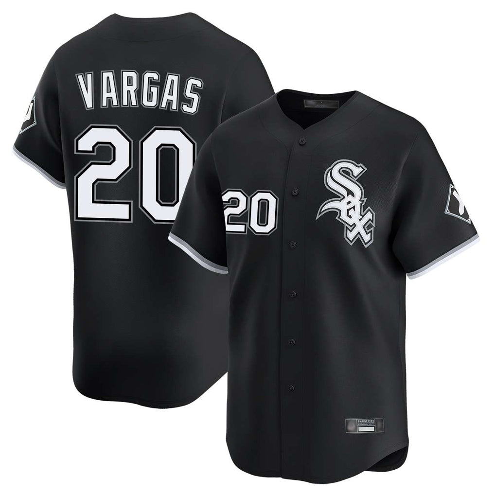 Chicago White Sox #20 Miguel Vargas Player Black Fedasgoge Limited Home Stitched Jerseys