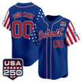 Custom Detroit Tigers America 250 Edition Vapor Premier Limited Royal Fedasgoge Stitched Jerseys