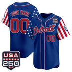 Custom Detroit Tigers America 250 Edition Vapor Premier Limited Royal Fedasgoge Stitched Jerseys