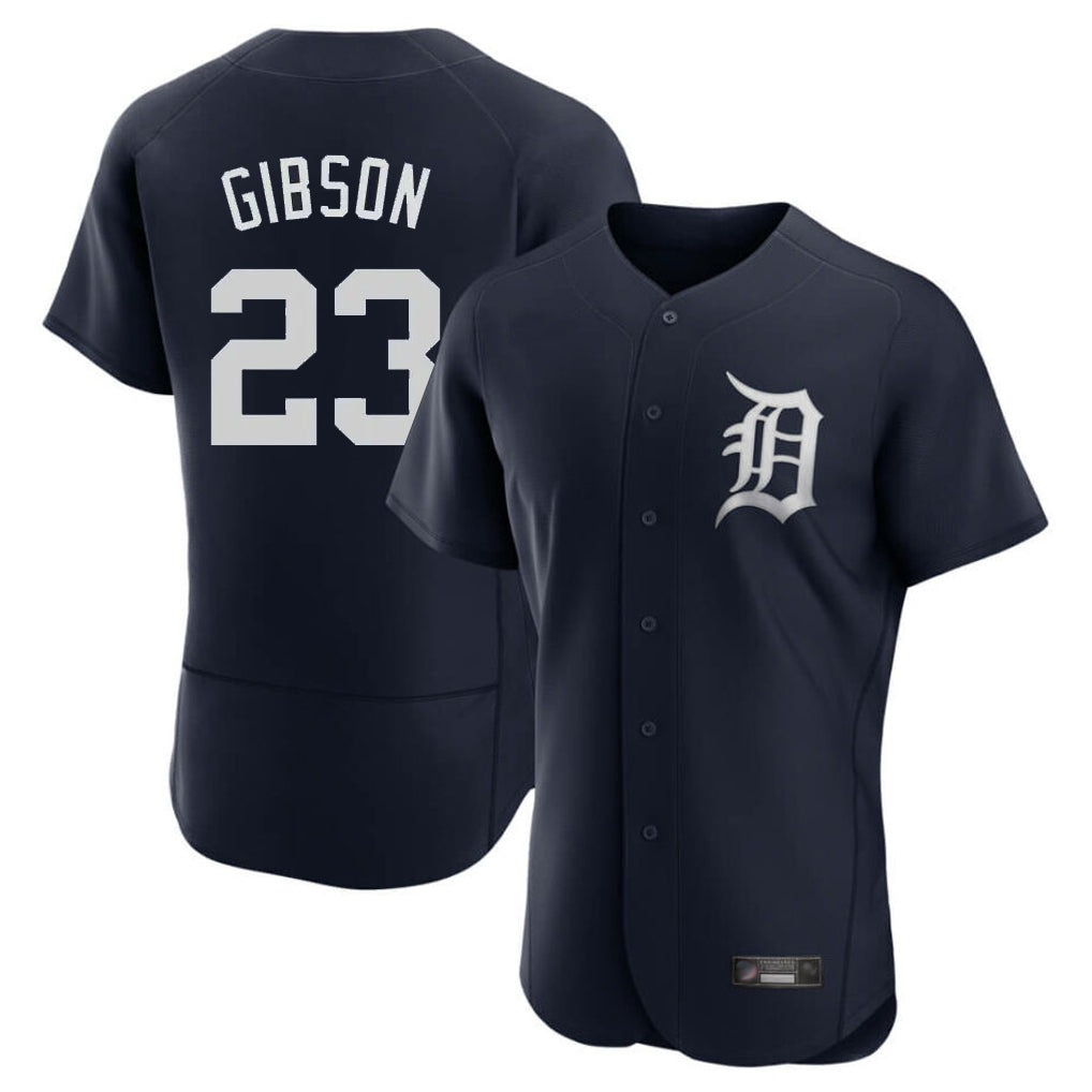 Detroit Tigers #23 Kirk Gibson Player Navy Fedasgoge Limited Elite Home Stitched Jerseys
