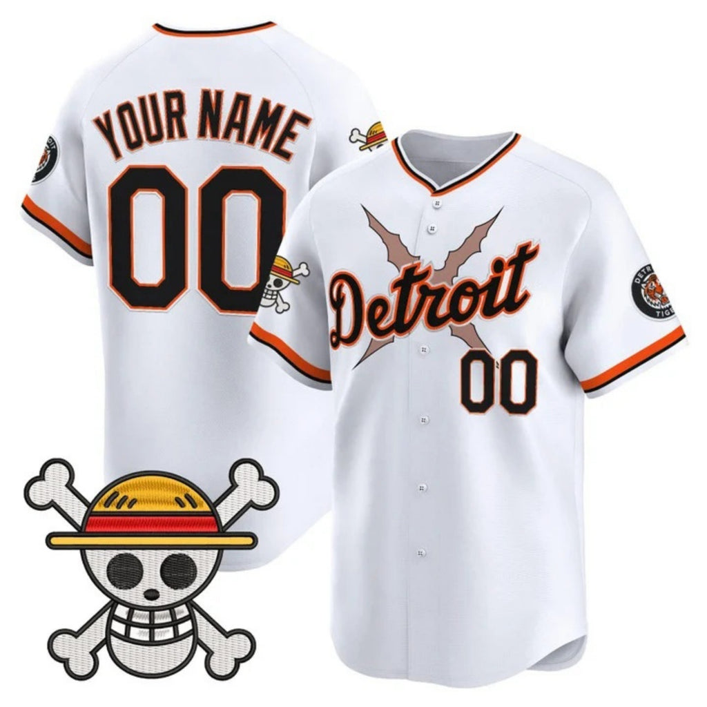 Custom Detroit Tigers x One Piece White Fedasgoge Vapor Premier Limited Jersey - Stitched
