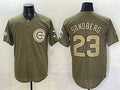 Chicago Cubs #23 Ryne Sandberg Olive Fedasgoge 2026 Armed Forces Day Stitched Jersey