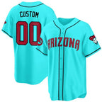 Custom Arizona Diamondbacks 2024 Cool Base Jersey V2 ¨C Teal 2 Fedasgoge