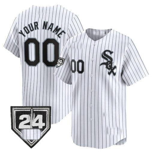 Custom Chicago White Sox 2024 Spring Training Patch Vapor Premier Limited Jersey ¨C White Fedasgoge