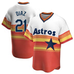 Houston Astros #21 Yainer Diaz Player Rainbow Cooperstown Collection Fedasgoge T-shirt Stitched Jerseys