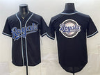 Kansas City Royals Team Big Logo 2026 Fashion Replica Black Fedasgoge Out Stitched Jersey