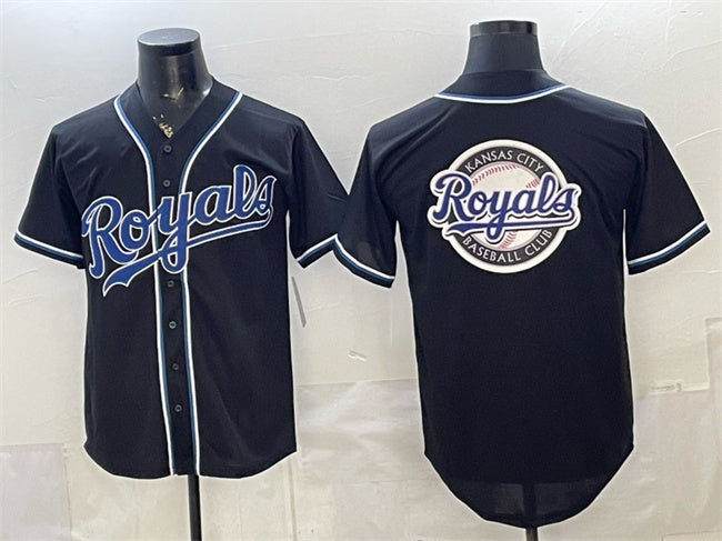 Kansas City Royals Team Big Logo 2026 Fashion Replica Black Fedasgoge Out Stitched Jersey