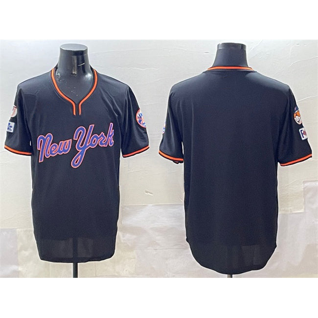 New York Mets Blank Black Fedasgoge 2025 Spring Training Stitched Jersey