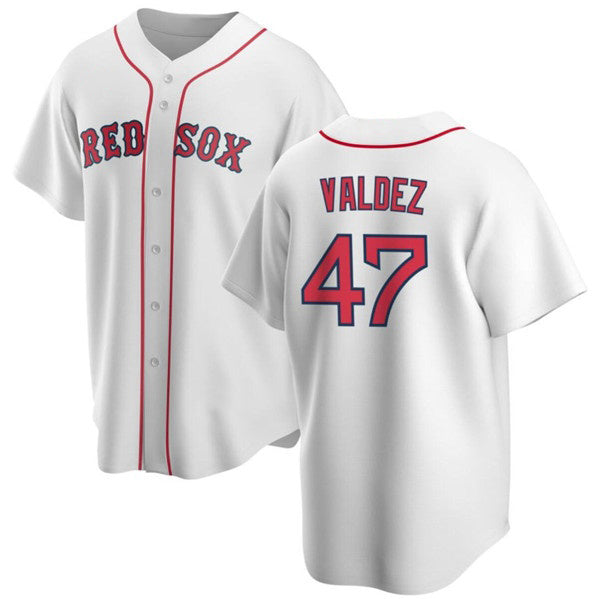 Boston Red Sox #47 Enmanuel Valdez White Fedasgoge Cool Base Stitched Jersey