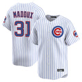 Chicago Cubs #31 Greg Maddux Player White Fedasgoge Limited Home Game Stitched Jerseys
