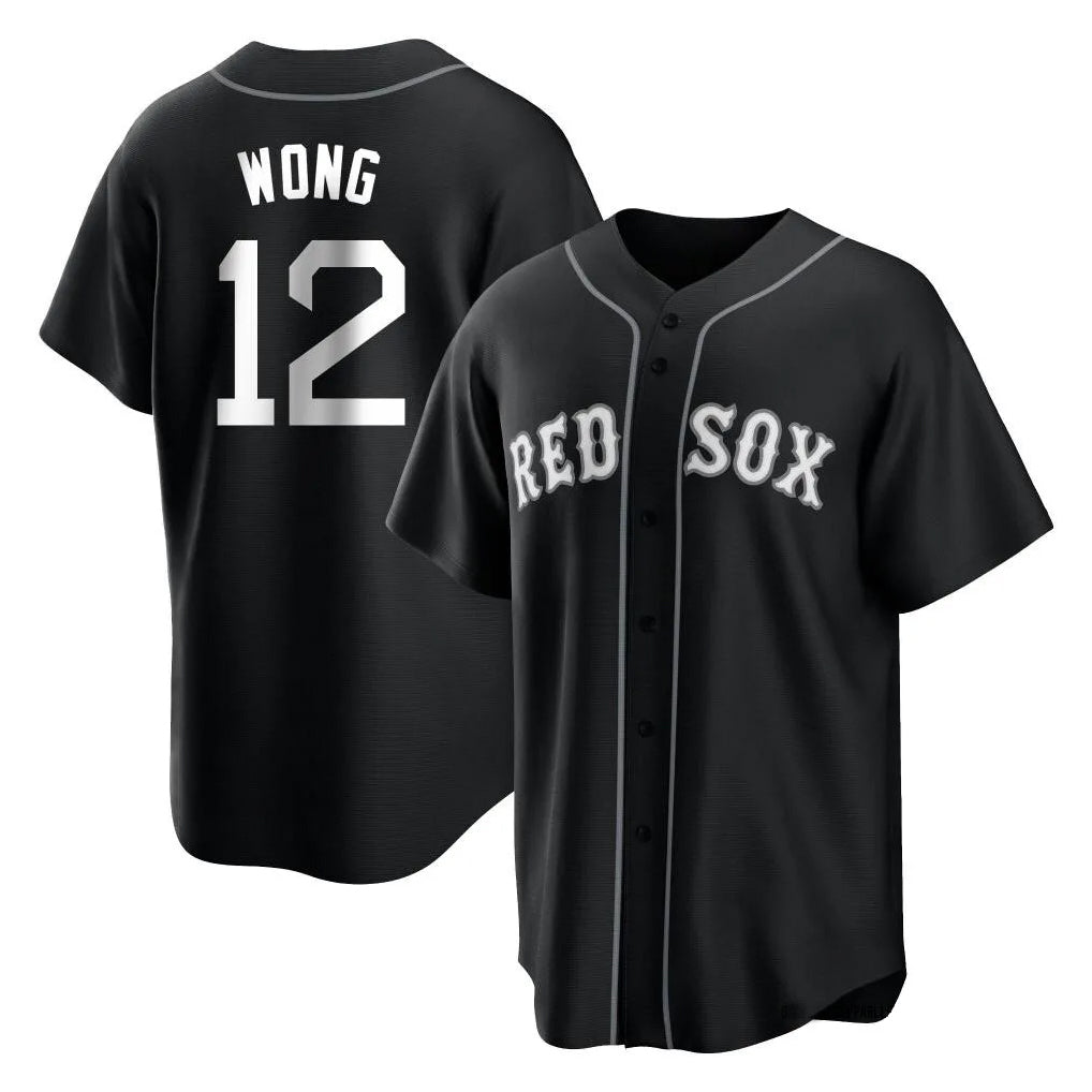 Boston Red Sox #12 Connor Wong Player Black Fedasgoge Home Game Stitched Jerseys
