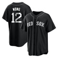 Boston Red Sox #12 Connor Wong Player Black Fedasgoge Home Game Stitched Jerseys