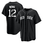 Boston Red Sox #12 Connor Wong Player Black Fedasgoge Home Game Stitched Jerseys