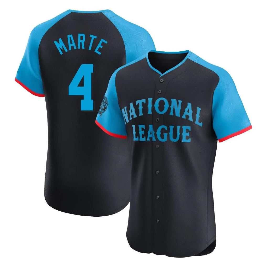 Arizona Diamondbacks #4 Ketel Marte Player Black Fedasgoge National League All-Star Limited Elite Home Game Stitched Jerseys