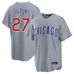 Chicago Cubs #27 Seiya Suzuki Player Gray Fedasgoge Home Game Stitched Jerseys