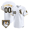 Custom Chicago White Sox 2024 Spring Training Patch Vapor Premier Limited  Jersey ¨C White Gold Fedasgoge