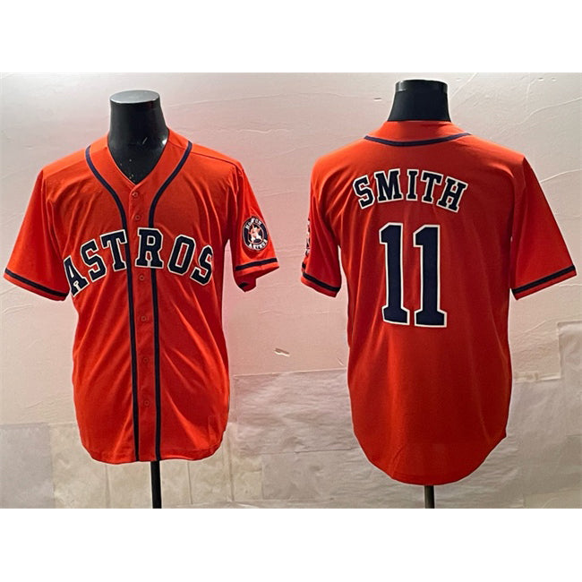 Houston Astros #11 Cam Smith Orange Fedasgoge Cool Base Stitched Jersey