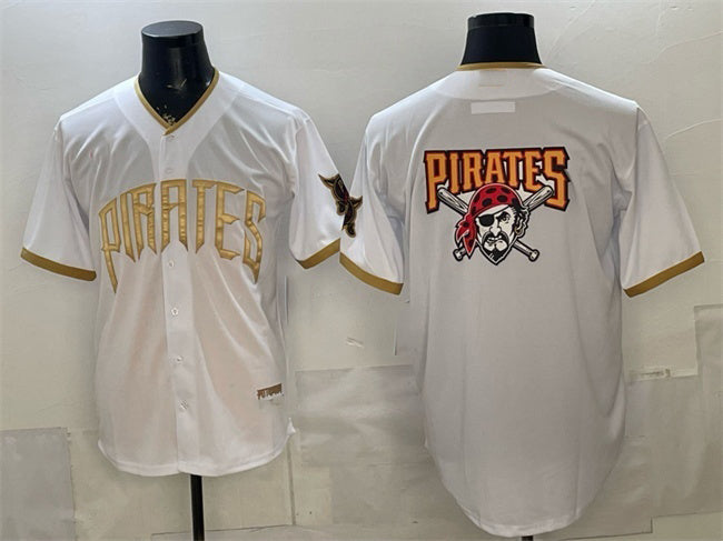 Pittsburgh Pirates Team Big Logo White Fedasgoge 2026 City Connect Stadium Stitched Jersey