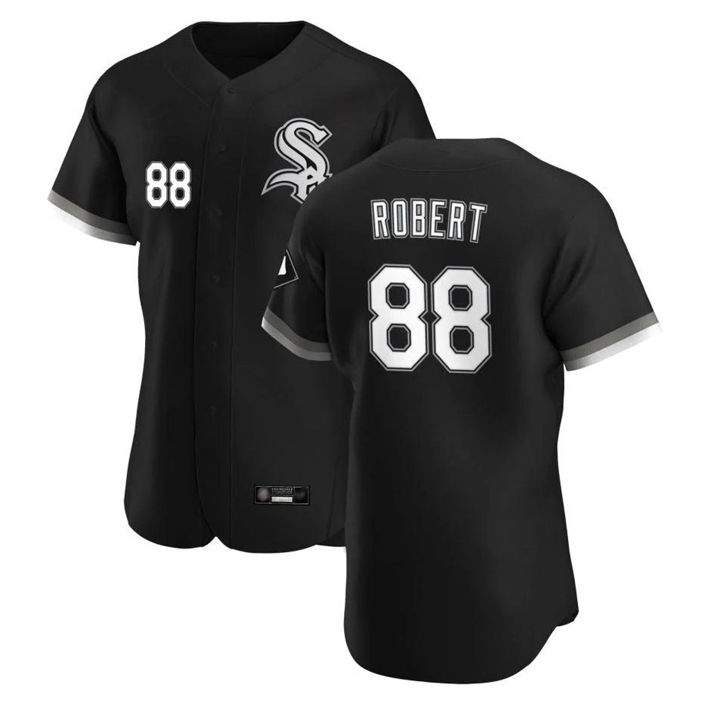 Chicago White Sox #88 Luis Robert Jr Player Black Fedasgoge Limited Elite Home Stitched Jerseys