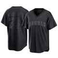 Los Angeles Angels #25 Travis d'Arnaud Player Black Fedasgoge Pitch Fashion T-shirt Stitched Jerseys