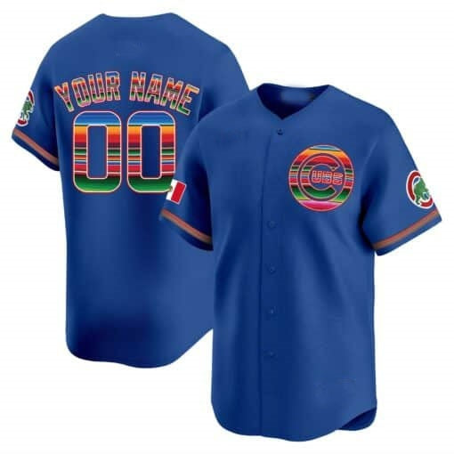 Custom Chicago Cubs Mexico Vapor Premier Limited Jersey ¨C Royal Fedasgoge